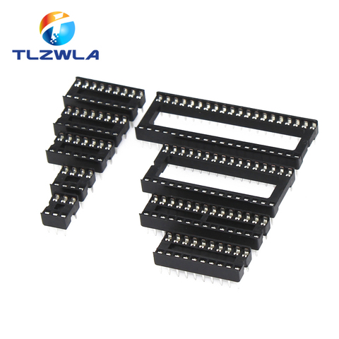 10pcs IC Sockets DIP6 DIP8 DIP14 DIP16 DIP18 DIP20 DIP28 DIP40 pins Connector DIP Socket 6 8 14 16 18 20 24 28 40 pin ► Photo 1/6