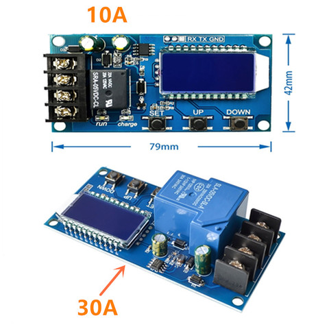 6-60v 30A 10A Lead-acid Solar Battery Charge Controller Protection Board charger Time switch 12v 24v 36v 48v battery capacity ► Photo 1/3