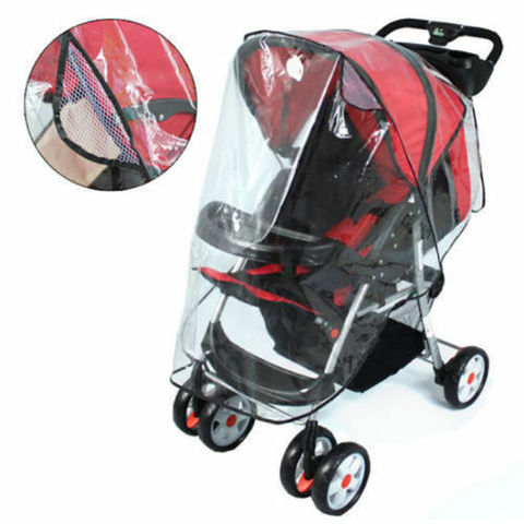 2022 Brand New Baby Stroller Raincover Universal Pushchair Pram Buggy Rain Cover Transparent Rain Cover ► Photo 1/5
