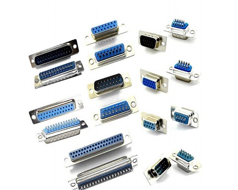 100Pcs DB9 DB15 DB25 DB37 Hole/Pin VGA Female/Male Blue Welded Connector RS232 serial port socket DB D-SUB adapter 9/15/25/37Pin ► Photo 1/6