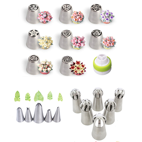 Tulip Pastry Nozzles Set Kit for Cream Stainless Steel Russian Icing Piping Tips for Baking Cake Decorating Confectionery Tool ► Photo 1/6