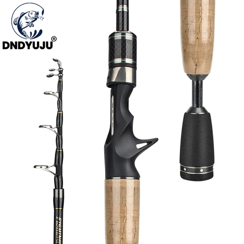 DNDYUJU 1.8M Carbon Rod Telescopic Lure Fishing Rod Casting Spinning Rod Travel Rod 3-7g Fishing Power UL ► Photo 1/6