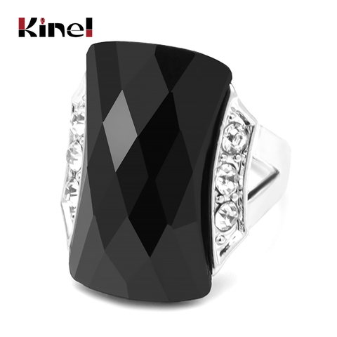 Vintage Jewelry  Rings For Women Tibetan Alloy Silver Plated Black Ring Factory Special Wholesale Price ► Photo 1/6