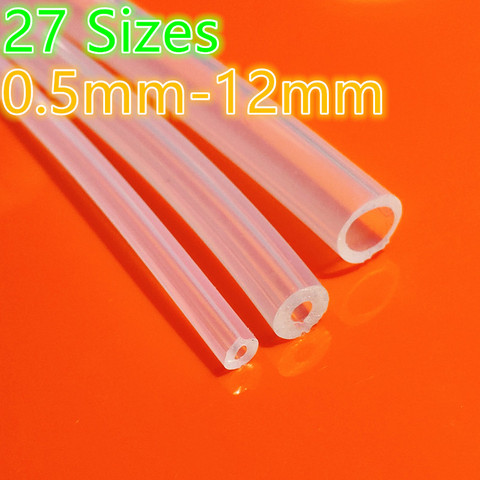 1 Meter 27 sizes 0.5mm to 12mm Food Grade Transparent Silicone Tube Rubber Hose Water Gas Pipe Dropshipping Free Shipping ► Photo 1/2