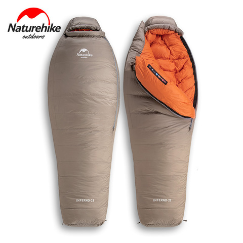 Naturehike 2022 20D Winter Thicken Mummy Goose Down Sleeping Bag Super Keep Warm 750FP Comfort Restriction Temperature -15℃ -42℃ ► Photo 1/6