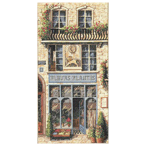 Top Quality Beautiful Lovely Counted Cross Stitch Kit French Flower Shop Fleurs Plantes Florist's Florist dim 13704 ► Photo 1/5