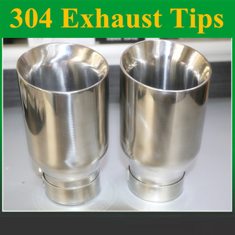 Universal Car Exhaust Muffler Tip Stainless Steel Pipe Chrome Trim Modified Car Tail Throat Liner Pipe ► Photo 1/6