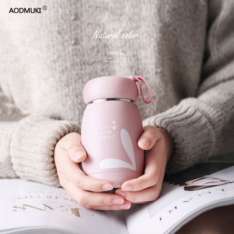 200ml/360ml Cute Candy Mini Thermos Cup Kids Cartoon Hot Water Bottle  Stainless Steel Thermal Coffee Mug Vacuum Flask Insulated