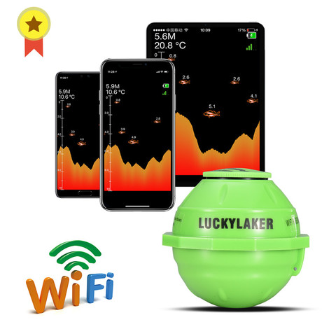 Lucky FF916 Sonar Wireless WIFI Fish Finder 70M Echo Sounder Detect Finder fishing for Lake Sea Fishing IOS& Android ► Photo 1/6