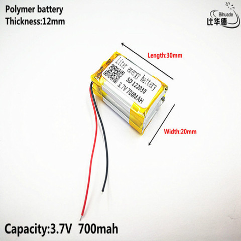 Liter energy battery Good Qulity 3.7V,700mAH,122030 Polymer lithium ion / Li-ion battery for TOY,POWER BANK,GPS,mp3,mp4 ► Photo 1/6