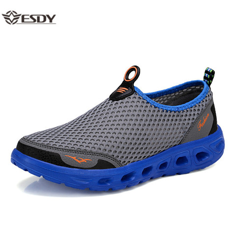 Summer Shoes Men Couple Casual Shoes Fashion Lightweight Breathable Walking Sneakers Slip-on Mens Mesh Flats Shoes Plus Size 48 ► Photo 1/6