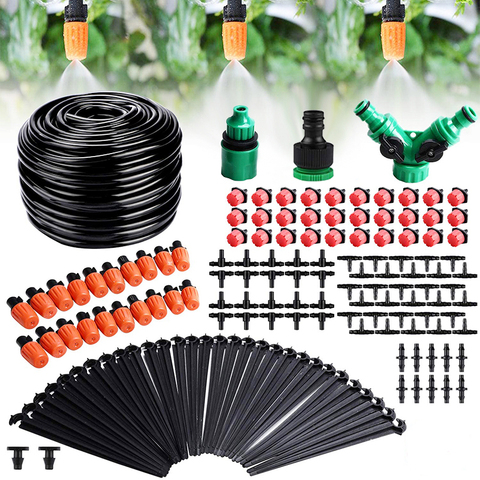 60M Micro Drip Irrigation System DIY Garden Irrigation Watering Kit with Adjustable Dripper Kits Micro Spray Cooling system ► Photo 1/6
