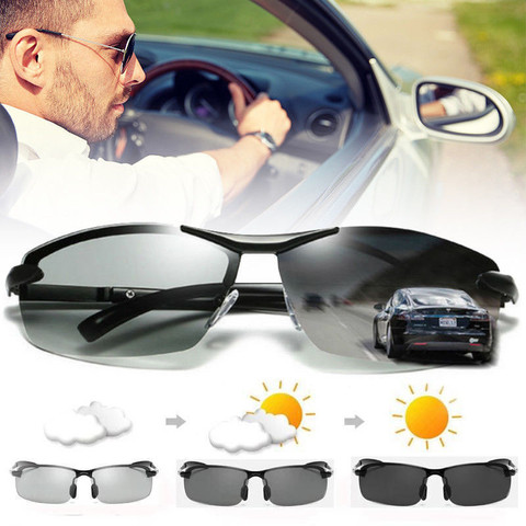 Driving glasses Photochromic Sunglasses Men Polarized Chameleon Discoloration Sun Glasses for Men Women UV400 Male Drive Goggles ► Photo 1/6