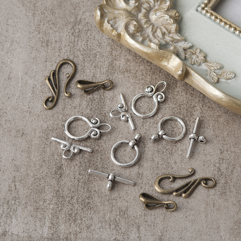 DoreenBeads Jewelry Findings Zinc Alloy Toggle Clasps Musical note Antique Bronze Handmade Necklace Findings Components 7 Sets ► Photo 1/6