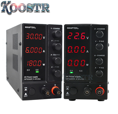 NPS306W / 605W / 3010W / 1203W Mini Switching Regulated Adjustable DC Power Supply 0.1V 0.01A / 0.01V 0.001A 3-digit display ► Photo 1/6