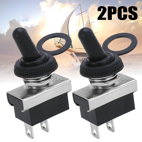 Car Boat Marine Switches 1 Pair 12V 25A ON OFF Toggle Switch Waterproof Flick Switches Heavy Duty Spade Terminals ► Photo 1/6