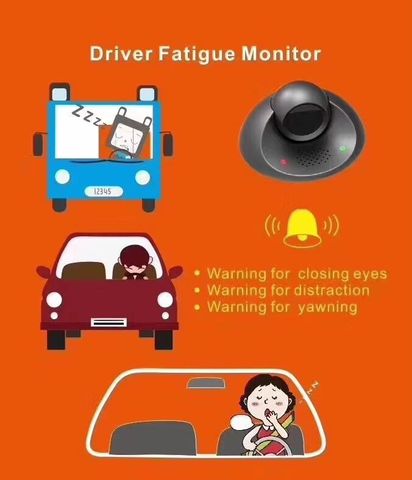 Driver safety warning alarm system driver fatigue monitor Security Alert arm system anti sleep alarm  with G- sensor for cars ► Photo 1/6