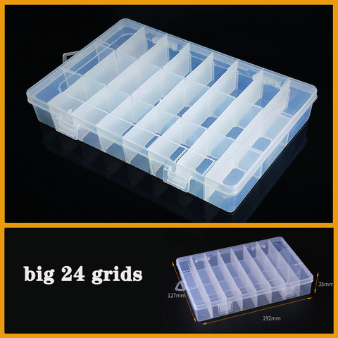 Container big 24 grids Plastic Box Practical Adjustable Compartment bead storage case Screw Holder Case Organizer ► Photo 1/3