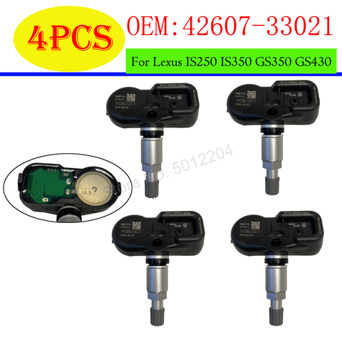 4 PCS Car For Corolla RAV4 Yaris Avalone CT200h RX350 RX450h 42607-33021 4260733021 PMV-107J TPMS Tire Pressure Sensor ► Photo 1/6