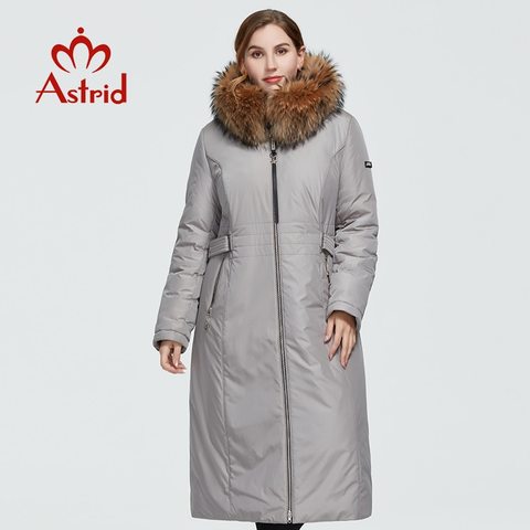 Astrid 2022 New Winter Women's coat women long warm parka fashion Jacket with raccoon fur hood large sizes female clothing 3570 ► Photo 1/6