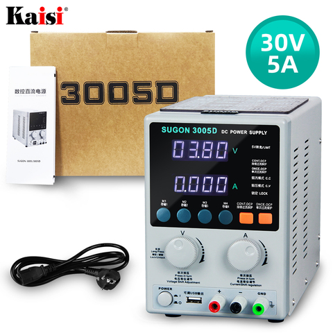 SUGON 3005D 30V 5A DC Power Supply Adjustable 4 Digit Display Laboratory Power Supply110/220V Voltage Regulator For Phone Repair ► Photo 1/6