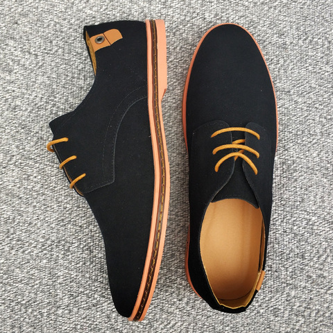 2022 Spring Suede Leather Men Shoes Oxford Casual Shoes Classic Sneakers Comfortable Footwear Dress Shoes Large Size Flats ► Photo 1/6