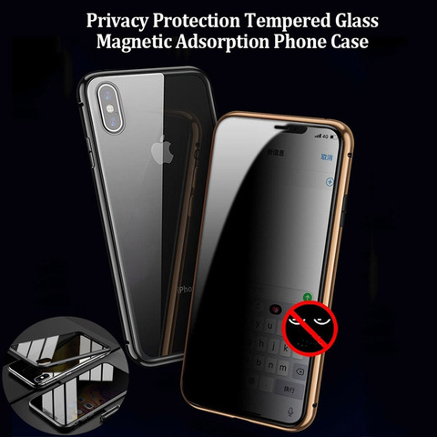 For Samsung Galaxy S10 Note 10 Plus A70 A50 S10e S8 S9 + Case Double Side Magnet Privacy Film Cover Voor Adsorption Bumper Case ► Photo 1/1