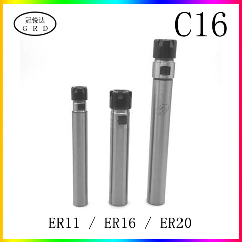 C16 ER ER11 ER16 ER20 extended tool holder CNC lathe fixture shank engraving machine straight shank extension rod high precision ► Photo 1/6