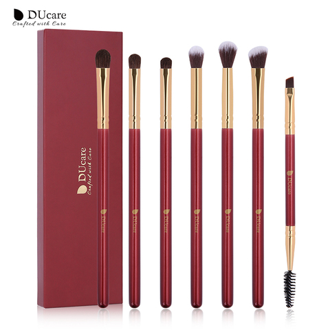 DUcare Makeup Brushes 6/7PCS Eye Makeup Brush Set Eyeshadow Blending Eyebrow Brush Natural Hair Cosmetic Tools Kit Essential ► Photo 1/6