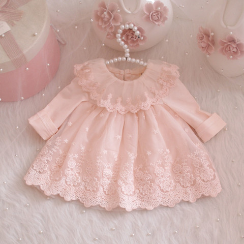 Girls Autumn Dresses Princess Wedding Ball Gown Dress Baby Girl Birthday Baptism Princess Lace Dress 0-24 Month ► Photo 1/6