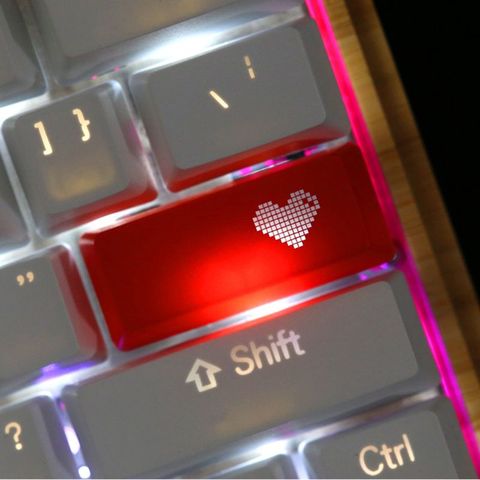 Red Love Heart Pattern Keyboard Keycap Mechanical ENTER/ESC Key Cap Hat for PC Computer Notebook Use Supplies L4MD ► Photo 1/6