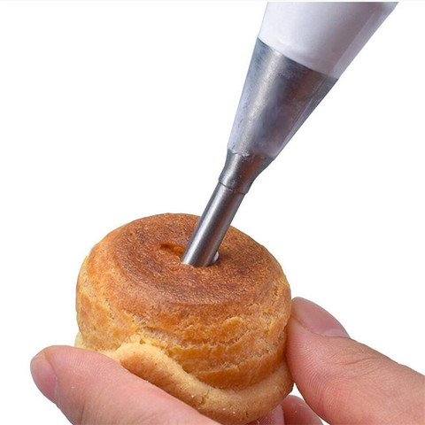 Lot 1PC Cream Icing Piping Nozzle Tip Stainless Steel Cupcake Puff Injection Russian Syringe Puff Nozzle Tip Pastry Tool ► Photo 1/6