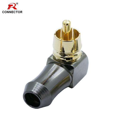 8PCS RCA Connector, RCA Right Angle HIFI Terminals, High Quality Gold Plated, Supporting up to 6.5mm Cable ► Photo 1/6