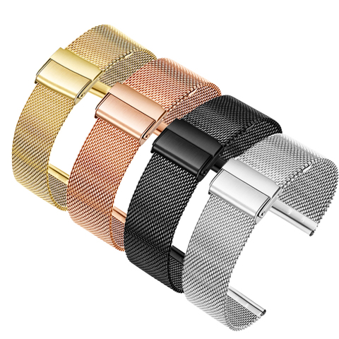 12 14mm 16mm 18mm 20mm 22mm Universal Milanese Watchband Silver Rose Gold Black Stainless Steel Band Strap Bracelet Accessories ► Photo 1/6