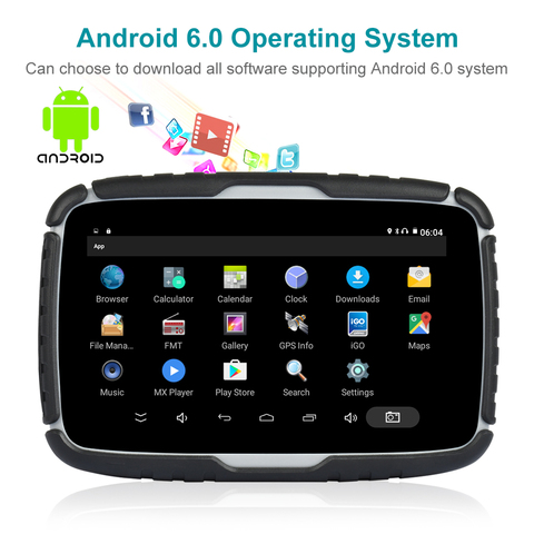 Fodsports 5 Inch Android 6.0 Motorcycle DVR GPS Navigation IPX7 Waterproof Bluetooth Car Moto GPS Navigator 16G Flash Free Map ► Photo 1/6