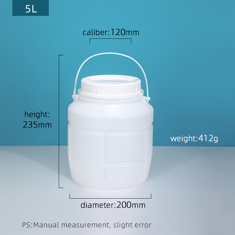 5 liter Empty plastic bucket with Lid home storage container for Food water cereals 1 piece ► Photo 1/6