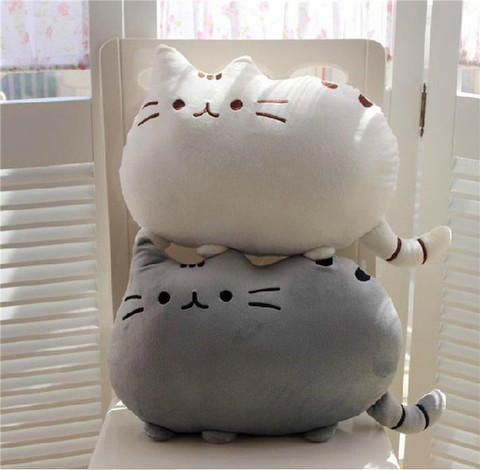 25-50cm Kawaii Cat Pillow with Zipper and PP Cotton Biscuits Plush Cat Animal Doll Kids Child Baby Peluche Gift Pushin Toy Cheap ► Photo 1/6