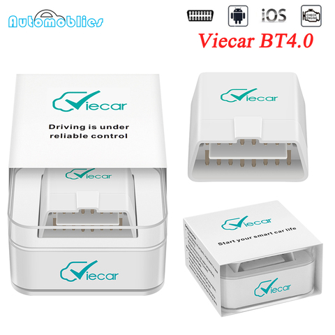 Viecar ELM 327 V1.5 Bluetooth 4.0 PIC18F25K80 Scanner ODB2 For Android/IOS OBD 2 Car Auto Diagnostic tool elm327 V1.5 pk V2.1 ► Photo 1/6
