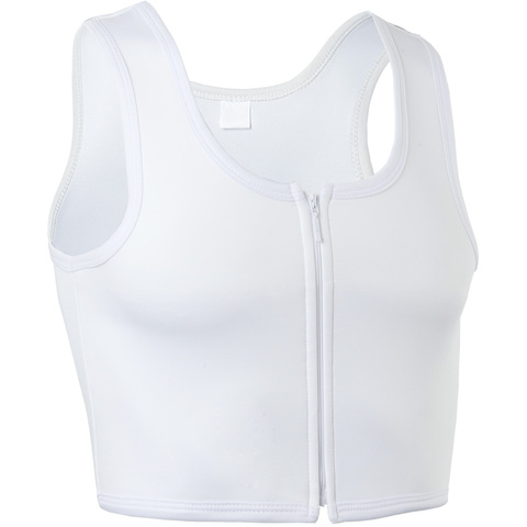 XUJI Women Tomboy FTM Zip Up Elastic Chest Binder Breathable Bamboo Slim Fit Tank Top ► Photo 1/6