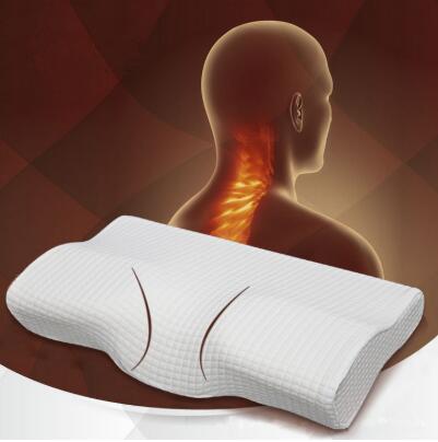soft Orthopedic Latex Magnetic White Color Neck Pillow Slow Rebound Memory Foam Pillow Health Cervical Neck size in 50*30CM ► Photo 1/5