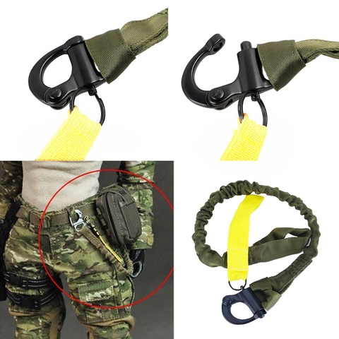 Quick Release Safety Lanyards Tactical Military Quick Release Wasit Bag Sling Safety Lanyard Sling Nylon Rope Bungee Strap ► Photo 1/6