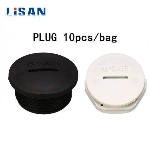 10pcs Nylon waterprooft plug IP68 M20 Chock plug 16mm sealing plastic plug M25*1.5 plug with screw thread  come with block nuts ► Photo 1/6