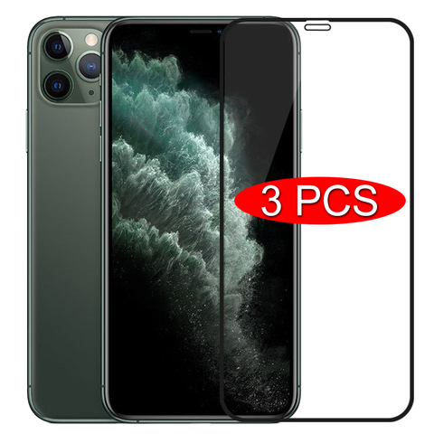 3PCS Full Cover Protective Glass On For iPhone 11 7 8 6 6s Plus SE 2022 Screen Protector For iPhone X XR XS 11 12 Pro Max Glass ► Photo 1/6