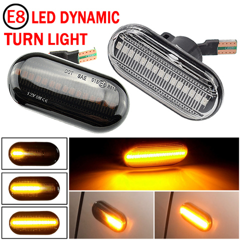 For Renault Clio 1 2 KANGOO MEGANE ESPACE TWINGO MASTER Led Dynamic Side Marker Turn Signal Light for Nissan Opel Smart FORTWO ► Photo 1/6