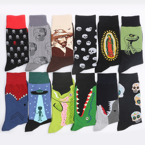 Men's Cotton Socks Warm Print Animal Dinosaur Funny Winter Women's Set Gifts Sock From The Factory Dropshipping Contact Us ► Photo 1/6