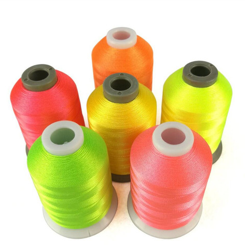 6 Neon Colors Machine Sewing Embroidery threads 1100 Yds each for hand or machine sewing embroidery quilting applique piecing ► Photo 1/3