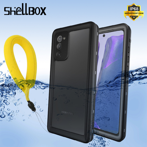 Shellbox IP68 Waterproof Phone Case For Galaxy Note 20 10 Plus Case 360 Protector Cover for Samsung S20 Ultra Swimming Cases ► Photo 1/6