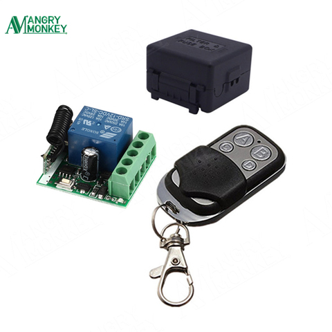 433Mhz Universal Wireless Remote Control Switch DC 12V 10A 1CH relay Receiver Module and RF Transmitter 433 Mhz Remote Controls ► Photo 1/6