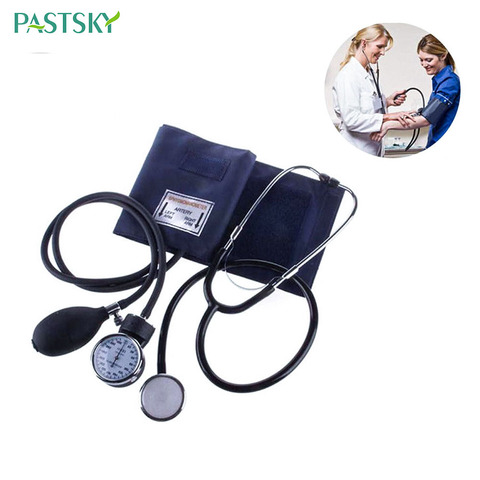 Blood Pressure Stethoscope Home Monitor Doctor Manual Cuff Use Measure Systolic Diastolic Sphygmomanometer Health Measure ► Photo 1/6