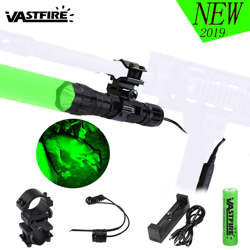 501B LED Tactical Flashlight Red Green White Hunting Weapon Rifle Gun ...